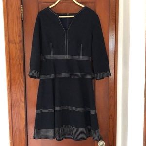 Banana Republic Navy Crepe Dress